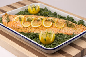 SALMON W/LEMON, FRESH HERBS AND DILL